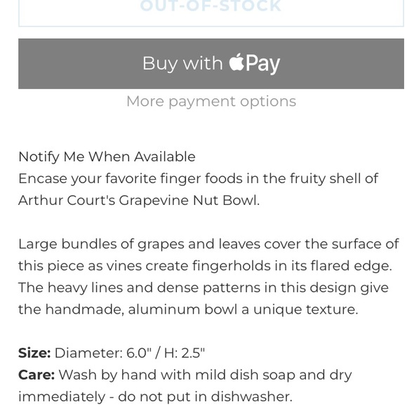 Arthur Court’s Grapevine Nut bowl - Picture 12 of 14